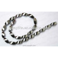 Perles de torsion hématite en vrac 8x16mm 16 po